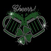 Cheers St Patricks Day Drink Beer Bling Rhinestone Shamrock Impact Tech Backpack