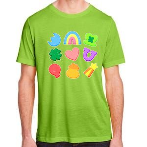 Cute St Patricks Day Marshmallow Shapes Adult ChromaSoft Performance T-Shirt