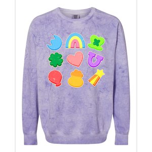 Cute St Patricks Day Marshmallow Shapes Colorblast Crewneck Sweatshirt