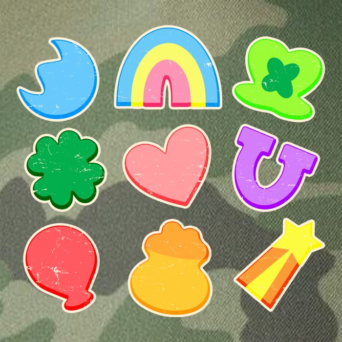 Cute St Patricks Day Marshmallow Shapes Legacy Tie Dye Trucker Hat