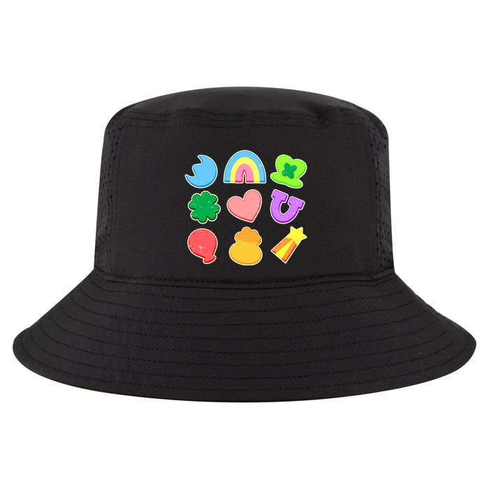 Cute St Patricks Day Marshmallow Shapes Cool Comfort Performance Bucket Hat