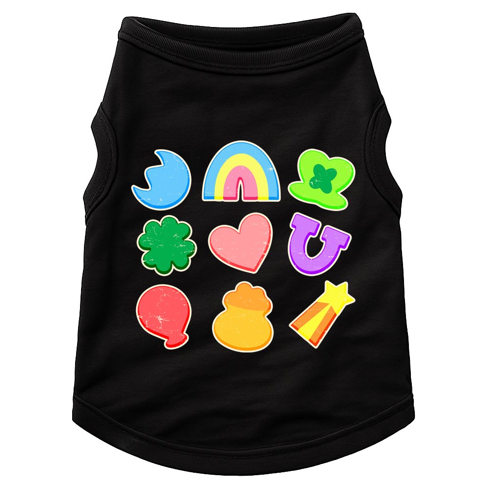 Cute St Patricks Day Marshmallow Shapes Doggie Tank