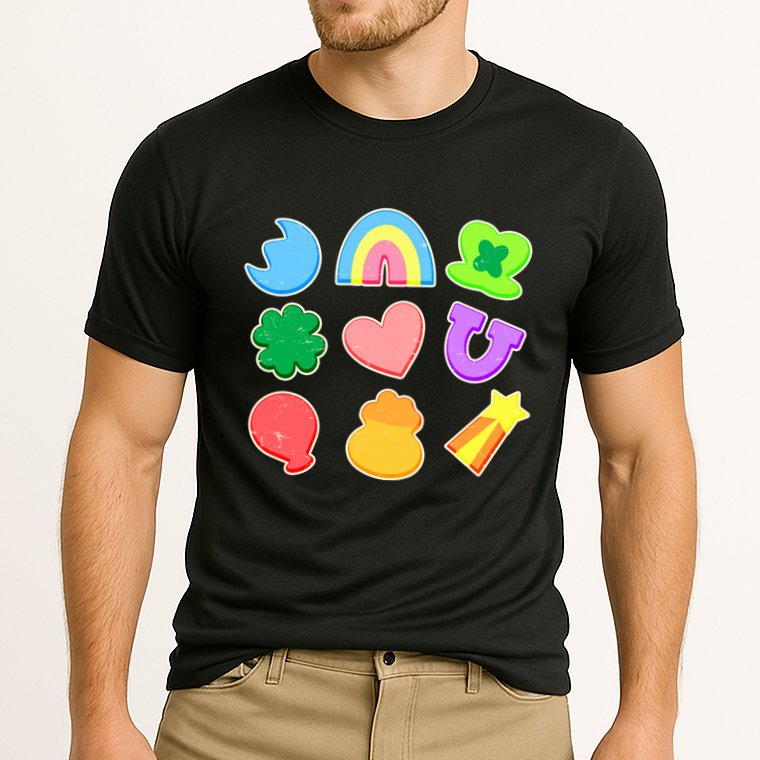 Cute St Patricks Day Marshmallow Shapes Performance Shirt