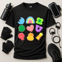 Cute St Patricks Day Marshmallow Shapes Performance Shirt