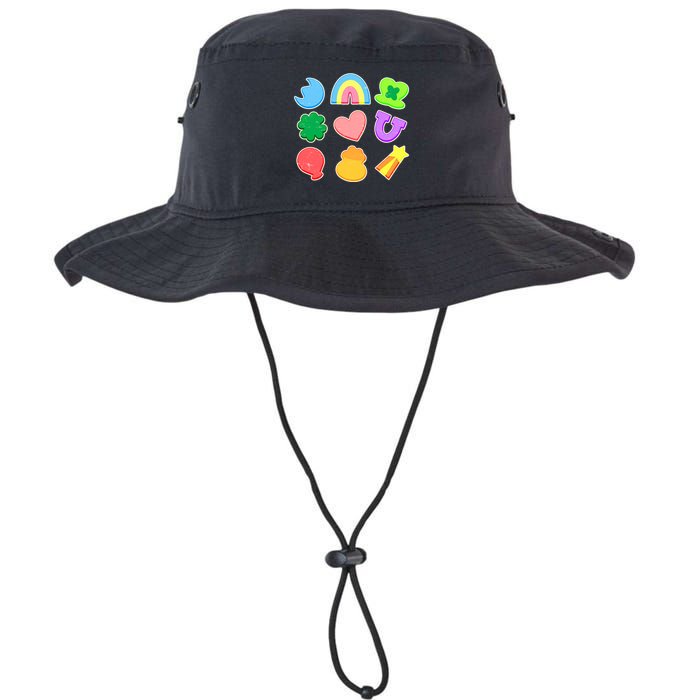 Cute St Patricks Day Marshmallow Shapes Bucket Hat