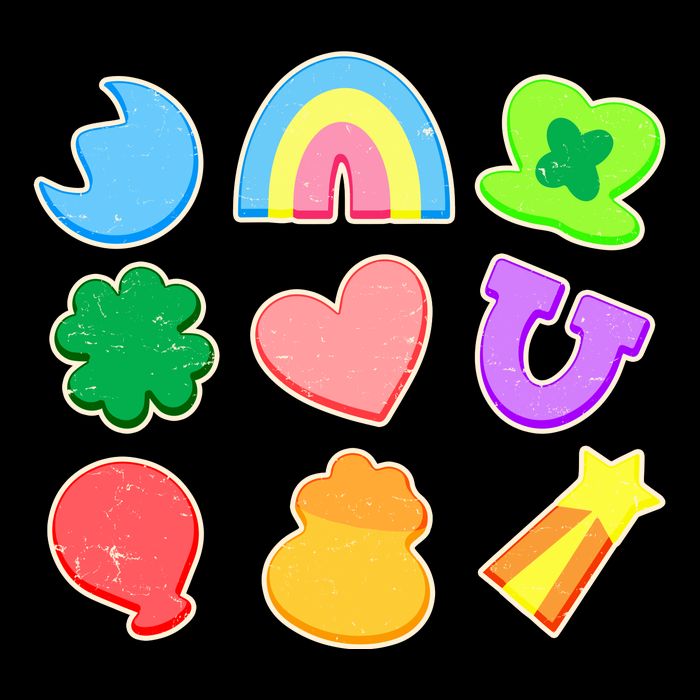 Cute St Patricks Day Marshmallow Shapes Bucket Hat