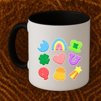 Cute St Patricks Day Marshmallow Shapes Mug