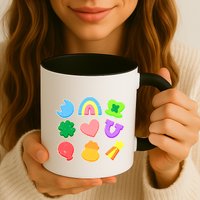 Cute St Patricks Day Marshmallow Shapes Mug