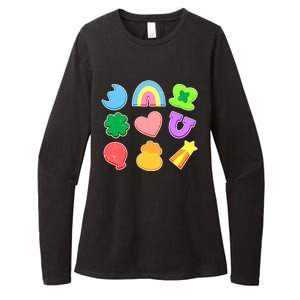 Cute St Patricks Day Marshmallow Shapes Womens CVC Long Sleeve Shirt