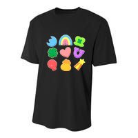Cute St Patricks Day Marshmallow Shapes Youth Performance Sprint T-Shirt