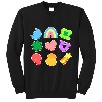 Cute St Patricks Day Marshmallow Shapes Tall Sweatshirt