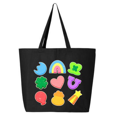 Cute St Patricks Day Marshmallow Shapes 25L Jumbo Tote