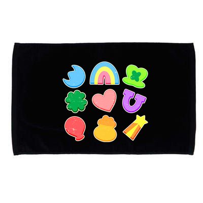 Cute St Patricks Day Marshmallow Shapes Microfiber Hand Towel