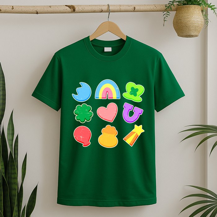 Cute St Patricks Day Marshmallow Shapes T-Shirt