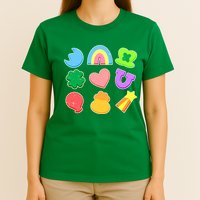 Cute St Patricks Day Marshmallow Shapes T-Shirt
