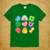 Cute St Patricks Day Marshmallow Shapes T-Shirt
