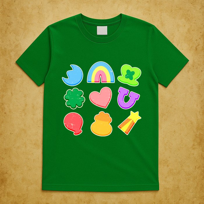 Cute St Patricks Day Marshmallow Shapes T-Shirt