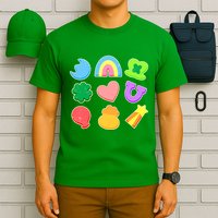 Cute St Patricks Day Marshmallow Shapes T-Shirt