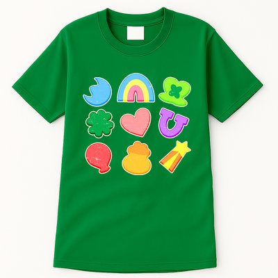 Cute St Patricks Day Marshmallow Shapes Tall T-Shirt