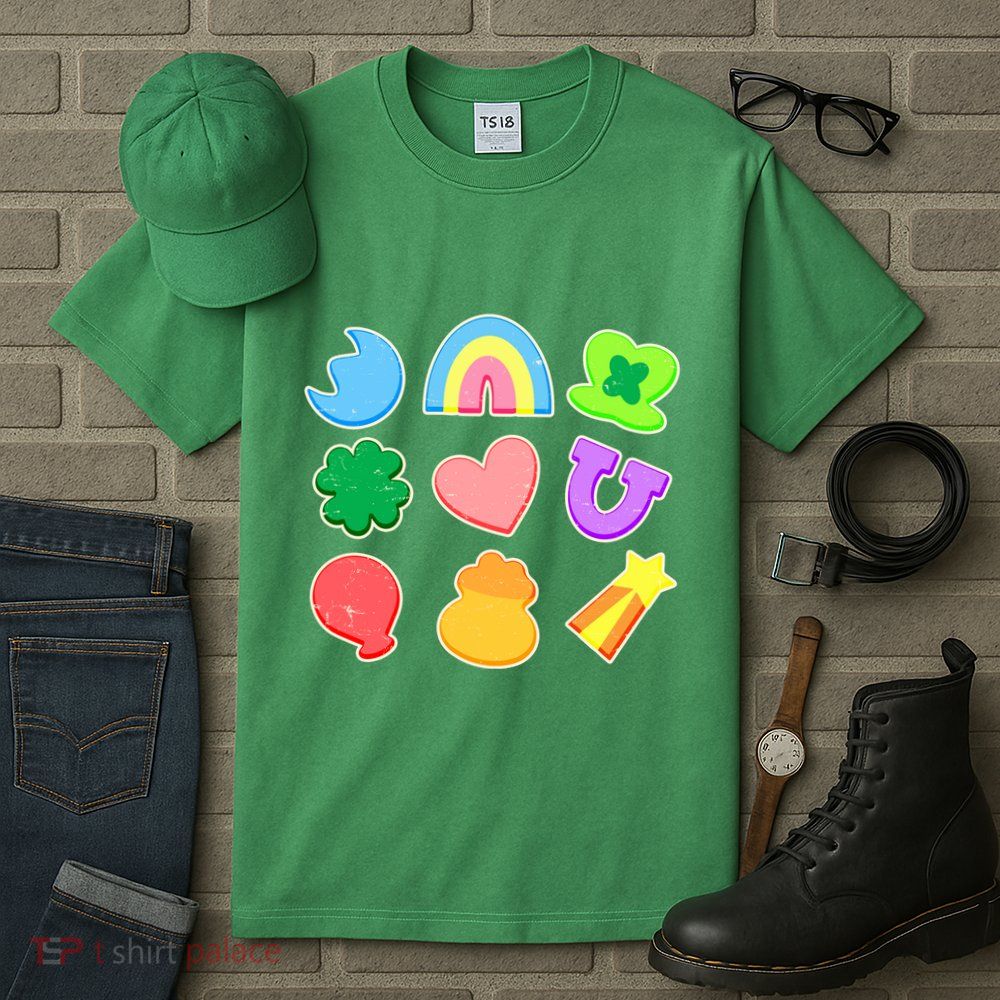 Cute St Patricks Day Marshmallow Shapes Tall T-Shirt