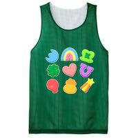 Cute St Patricks Day Marshmallow Shapes Mesh Reversible Basketball Jersey Tank