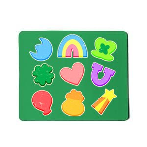 Cute St Patricks Day Marshmallow Shapes Mousepad