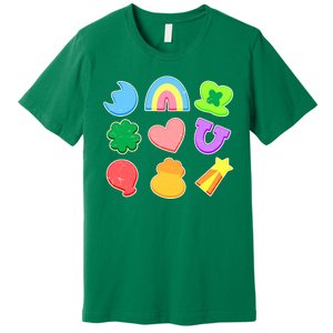 Cute St Patricks Day Marshmallow Shapes Premium T-Shirt