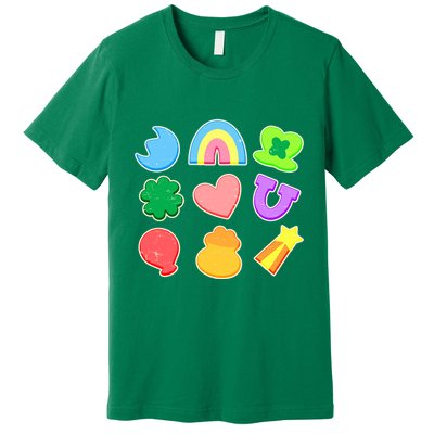 Cute St Patricks Day Marshmallow Shapes Premium T-Shirt