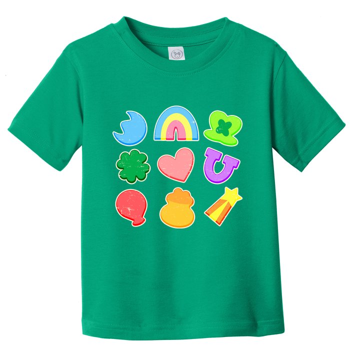 Cute St Patricks Day Marshmallow Shapes Toddler T-Shirt