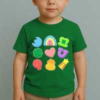 Cute St Patricks Day Marshmallow Shapes Toddler T-Shirt
