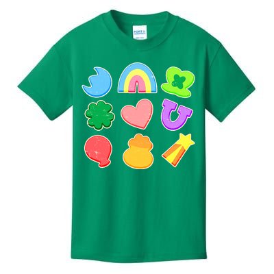 Cute St Patricks Day Marshmallow Shapes Kids T-Shirt