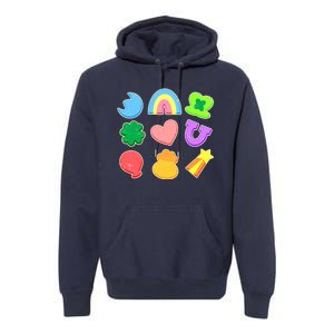 Cute St Patricks Day Marshmallow Shapes Premium Hoodie