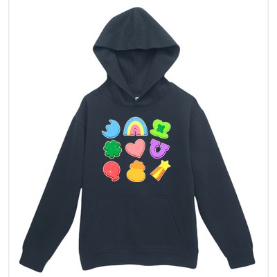 Cute St Patricks Day Marshmallow Shapes Urban Pullover Hoodie