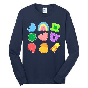 Cute St Patricks Day Marshmallow Shapes Tall Long Sleeve T-Shirt