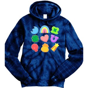 Cute St Patricks Day Marshmallow Shapes Tie Dye Hoodie