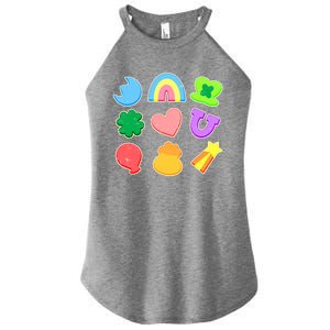 Cute St Patricks Day Marshmallow Shapes Women's Perfect Tri Rocker Tank