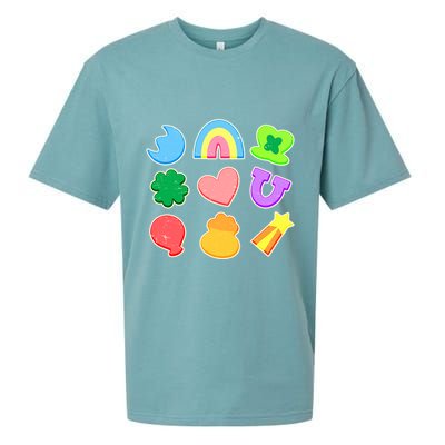 Cute St Patricks Day Marshmallow Shapes Sueded Cloud Jersey T-Shirt
