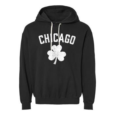 Chicago, St Patrick's Day Patty's Day Shamrock Tee Garment-Dyed Fleece Hoodie