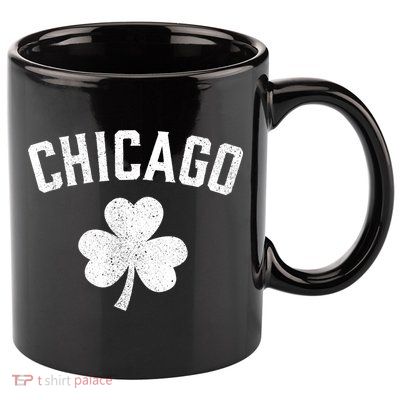 Chicago, St Patrick's Day Patty's Day Shamrock Tee 11oz C Handle Ceramic Mug