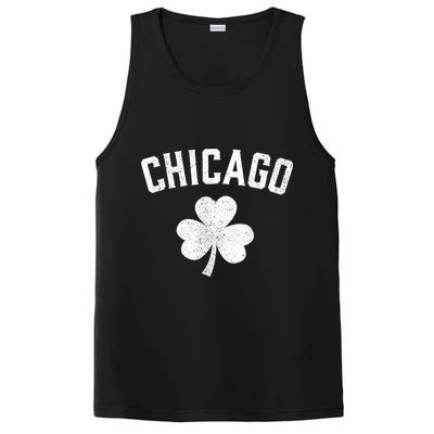 Chicago, St Patrick's Day Patty's Day Shamrock Tee PosiCharge Competitor Tank