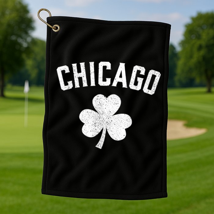 Chicago, St Patrick's Day Patty's Day Shamrock Tee Golf Towel