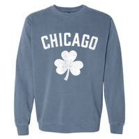 Chicago, St Patrick's Day Patty's Day Shamrock Tee Garment-Dyed Sweatshirt
