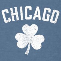 Chicago, St Patrick's Day Patty's Day Shamrock Tee Garment-Dyed Sweatshirt