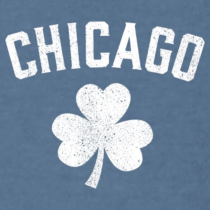 Chicago, St Patrick's Day Patty's Day Shamrock Tee Garment-Dyed Sweatshirt