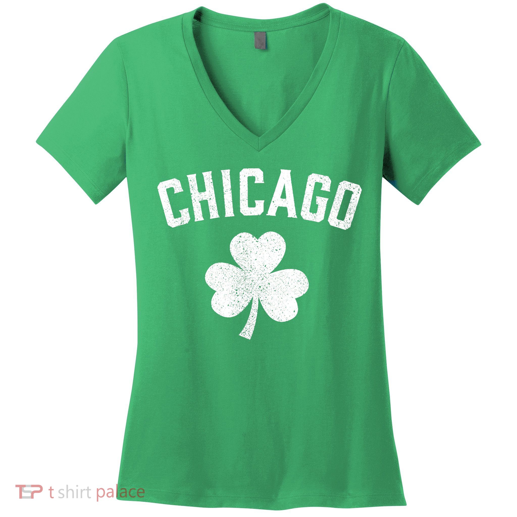 Chicago, St Patrick's Day Patty's Day Shamrock Tee Women's V-Neck T-Shirt