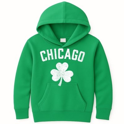 Chicago, St Patrick's Day Patty's Day Shamrock Tee Kids Hoodie