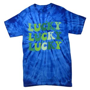 Cute St Patricks Day Lucky Retro Groovy Green Shamrock Tie-Dye T-Shirt