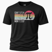Can't Stop Pi Won't Stop Pi Day Math Vintage Retro Cooling Performance Crew T-Shirt