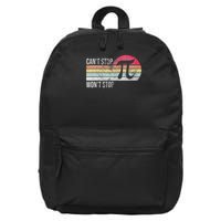 Can't Stop Pi Won't Stop Pi Day Math Vintage Retro 16 in Basic Backpack