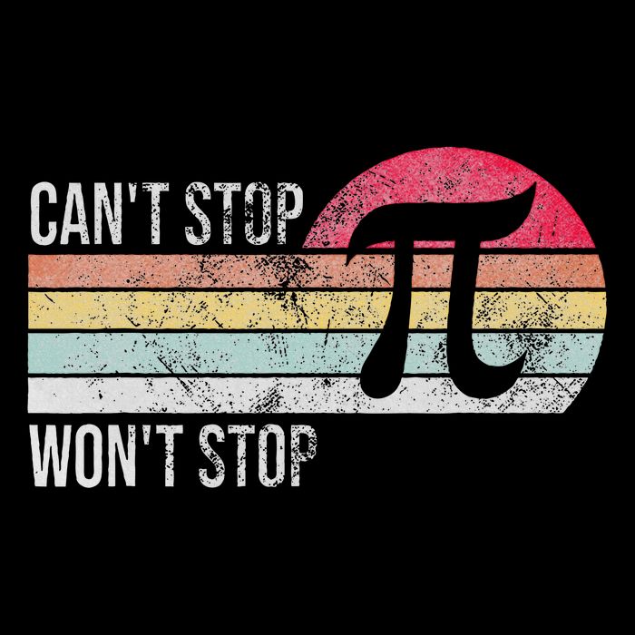 Can't Stop Pi Won't Stop Pi Day Math Vintage Retro 16 in Basic Backpack